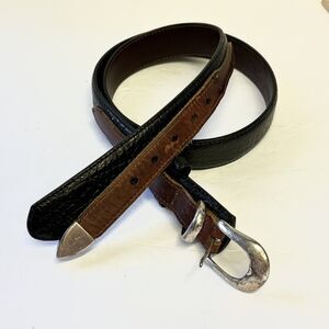 BRIGHTON 36803 Women’s 34 Belt Black & Brown Leather
